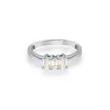 Pierścionek białe złoto z diamentami