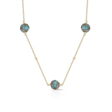 Naszyjnik złoty ze szkłem Murano