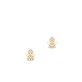 Kolczyki srebrne pozłacane aniołki