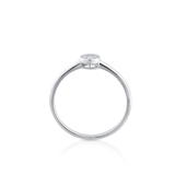 Pierścionek białe złoto z brylantem