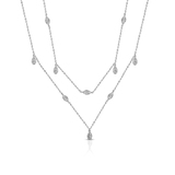 Naszyjnik białe złoto z diamentami