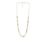 Naszyjnik złoty z kolorowymi cyrkoniami W.KRUK