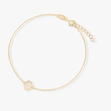 Złota bransoletka z motywem koniczyny