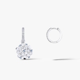 Kolczyki srebrne Kwiaty Nocy Biały Bez