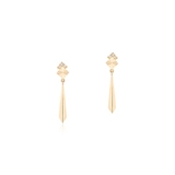 Kolczyki złote geometryczne z cyrkoniami