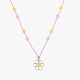 Naszyjnik sznurkowy ze stokrotką