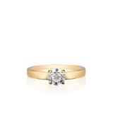 Pierścionek zaręczynowy złoty Szczęśliwy