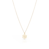 Naszyjnik srebrny pozłacany z ażurowym kwiatem