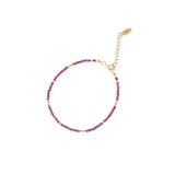 Bransoletka srebrna pozłacana z granatami