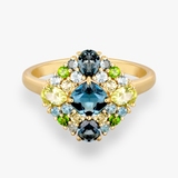 Pierścionek srebrny z topazami Szekspirowska