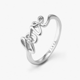 Pierścionek srebrny z diamentem laboratoryjnym Czułość