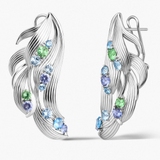 Kolczyki srebrne KOI