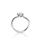 Pierścionek białe złoto z brylantem