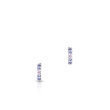 Kolczyki białe złoto z brylantami i szafirami