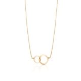 Naszyjnik złoty z motywem przeplatanych obręczy