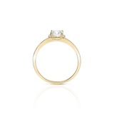 Pierścionek złoty z cyrkoniami