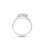 Pierścionek białe złoto z diamentami