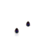 Kolczyki srebrne kolorowa łezka