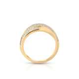 Pierścionek złoty z brylantami