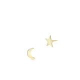 Kolczyki złote z motywem astralnym