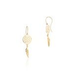 Kolczyki złote łapacz snów