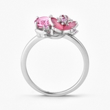 Pierścionek srebrny Kwiaty Nocy Wiśnia