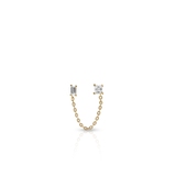 Kolczyk złoty z cyrkoniami