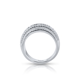 Pierścionek białe złoto z brylantami