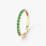 Pierścionek złoty ze szmaragdami TRIO