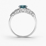 Pierścionek złoty z topazem Royal Star