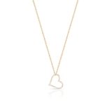 Wisiorek złoty serce z cyrkoniami