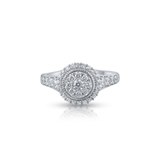 Pierścionek białe złoto z diamentami