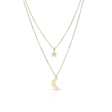 Naszyjnik złoty kaskadowy z motywem astralnym