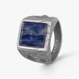 Sygnet stalowy z sodalitem