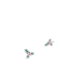 Kolczyki srebrne świąteczna gałązka