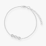 Bransoleta srebrna nieskończoność z cyrkoniami