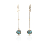 Kolczyki złote ze szkłem Murano