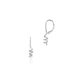 Kolczyki srebrne spirale z cyrkoniami