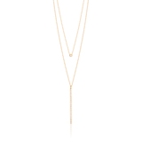 Naszyjnik złoty krawatka z cyrkoniami