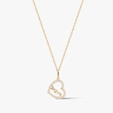 Wisiorek złoty serce Mom