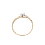 Pierścionek złoty z diamentami