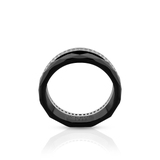 Pierścionek srebrny z czarną ceramiką
