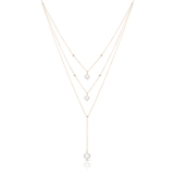 Naszyjnik złoty kaskadowy z perłami