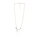 Naszyjnik srebrny pozłacany boho