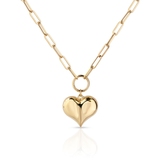 Naszyjnik złoty paper clip serce