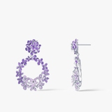 Kolczyki srebrne Kwiaty Nocy Fioletowy Bez