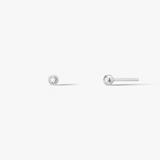 Kolczyki srebrne z diamentami laboratoryjnymi Czułość