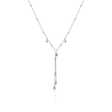 Naszyjnik srebrny krawatka z kulkami