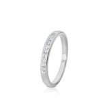 Pierścionek białe złoto z diamentami