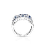 Pierścionek białe złoto z kamieniami szlachetnymi